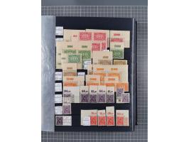 1915/44 (ca.), postfrische, wenig ungebrauchte und gestempelte Partie Oberrandstücke, einige 100 Stück, überwiegend Infla mit