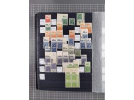 1915/44 (ca.), postfrische, wenig ungebrauchte und gestempelte Partie Oberrandstücke, einige 100 Stück, überwiegend Infla mit