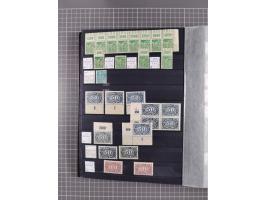 1915/44 (ca.), postfrische, wenig ungebrauchte und gestempelte Partie Oberrandstücke, einige 100 Stück, überwiegend Infla mit