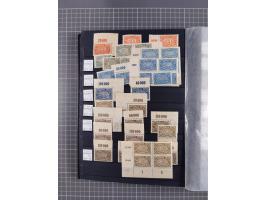 1915/44 (ca.), postfrische, wenig ungebrauchte und gestempelte Partie Oberrandstücke, einige 100 Stück, überwiegend Infla mit