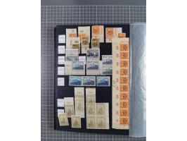 1915/44 (ca.), postfrische, wenig ungebrauchte und gestempelte Partie Oberrandstücke, einige 100 Stück, überwiegend Infla mit