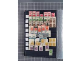 1915/44 (ca.), postfrische, wenig ungebrauchte und gestempelte Partie Oberrandstücke, einige 100 Stück, überwiegend Infla mit