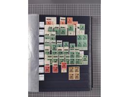 1915/44 (ca.), postfrische, wenig ungebrauchte und gestempelte Partie Oberrandstücke, einige 100 Stück, überwiegend Infla mit