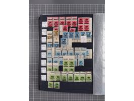 1915/44 (ca.), postfrische, wenig ungebrauchte und gestempelte Partie Oberrandstücke, einige 100 Stück, überwiegend Infla mit