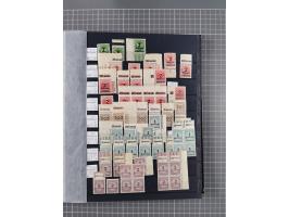 1915/44 (ca.), postfrische, wenig ungebrauchte und gestempelte Partie Oberrandstücke, einige 100 Stück, überwiegend Infla mit