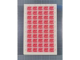 1945, SS/SA 12+38 Pfg. ungezähnt, kompletter Bogensatz mit beiden Plattenfehlern, postfrisch (909-10U)