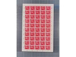 1945, SS/SA 12+38 Pfg. ungezähnt, kompletter Bogensatz mit beiden Plattenfehlern, postfrisch (909-10U)