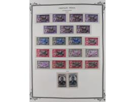 1892/1952, Collection on 20 Scott album leaves, unused and mnh, starting allegory 1 fr., including good part france libre ove