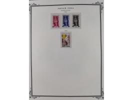 1892/1952, Collection on 20 Scott album leaves, unused and mnh, starting allegory 1 fr., including good part france libre ove