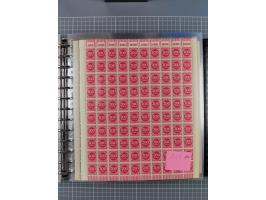 1900/23, reichhaltige und umfangreiche Bogensammlung in 9 Alben, vielfach spezialisiert nach Plattennummern, Farben und Typen