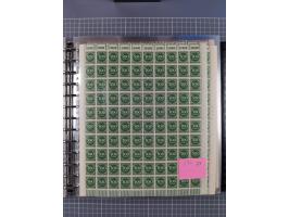 1900/23, reichhaltige und umfangreiche Bogensammlung in 9 Alben, vielfach spezialisiert nach Plattennummern, Farben und Typen