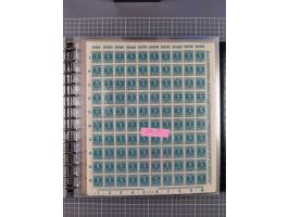 1900/23, reichhaltige und umfangreiche Bogensammlung in 9 Alben, vielfach spezialisiert nach Plattennummern, Farben und Typen