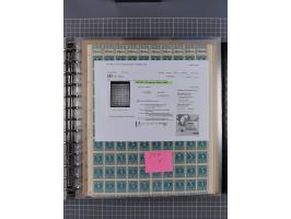1900/23, reichhaltige und umfangreiche Bogensammlung in 9 Alben, vielfach spezialisiert nach Plattennummern, Farben und Typen