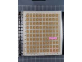 1900/23, reichhaltige und umfangreiche Bogensammlung in 9 Alben, vielfach spezialisiert nach Plattennummern, Farben und Typen