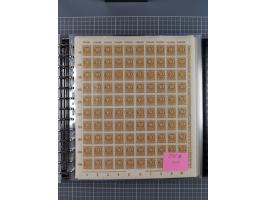 1900/23, reichhaltige und umfangreiche Bogensammlung in 9 Alben, vielfach spezialisiert nach Plattennummern, Farben und Typen