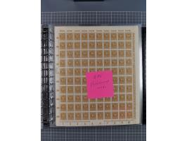 1900/23, reichhaltige und umfangreiche Bogensammlung in 9 Alben, vielfach spezialisiert nach Plattennummern, Farben und Typen