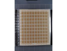 1900/23, reichhaltige und umfangreiche Bogensammlung in 9 Alben, vielfach spezialisiert nach Plattennummern, Farben und Typen