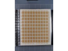 1900/23, reichhaltige und umfangreiche Bogensammlung in 9 Alben, vielfach spezialisiert nach Plattennummern, Farben und Typen