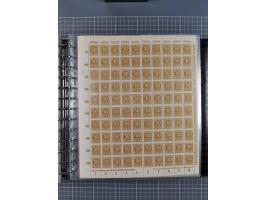 1900/23, reichhaltige und umfangreiche Bogensammlung in 9 Alben, vielfach spezialisiert nach Plattennummern, Farben und Typen