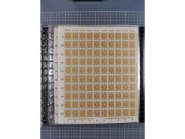 1900/23, reichhaltige und umfangreiche Bogensammlung in 9 Alben, vielfach spezialisiert nach Plattennummern, Farben und Typen