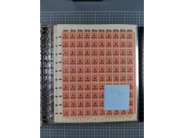 1900/23, reichhaltige und umfangreiche Bogensammlung in 9 Alben, vielfach spezialisiert nach Plattennummern, Farben und Typen