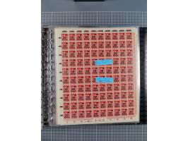 1900/23, reichhaltige und umfangreiche Bogensammlung in 9 Alben, vielfach spezialisiert nach Plattennummern, Farben und Typen