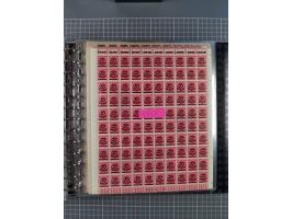 1900/23, reichhaltige und umfangreiche Bogensammlung in 9 Alben, vielfach spezialisiert nach Plattennummern, Farben und Typen