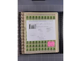 1900/23, reichhaltige und umfangreiche Bogensammlung in 9 Alben, vielfach spezialisiert nach Plattennummern, Farben und Typen