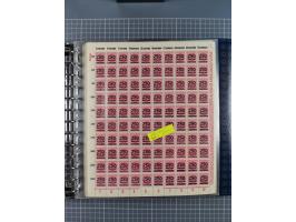 1900/23, reichhaltige und umfangreiche Bogensammlung in 9 Alben, vielfach spezialisiert nach Plattennummern, Farben und Typen