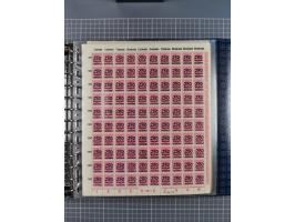 1900/23, reichhaltige und umfangreiche Bogensammlung in 9 Alben, vielfach spezialisiert nach Plattennummern, Farben und Typen