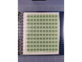 1900/23, reichhaltige und umfangreiche Bogensammlung in 9 Alben, vielfach spezialisiert nach Plattennummern, Farben und Typen