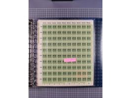 1900/23, reichhaltige und umfangreiche Bogensammlung in 9 Alben, vielfach spezialisiert nach Plattennummern, Farben und Typen