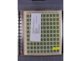 1900/23, reichhaltige und umfangreiche Bogensammlung in 9 Alben, vielfach spezialisiert nach Plattennummern, Farben und Typen