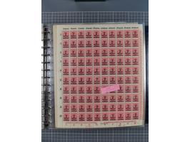 1900/23, reichhaltige und umfangreiche Bogensammlung in 9 Alben, vielfach spezialisiert nach Plattennummern, Farben und Typen