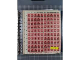 1900/23, reichhaltige und umfangreiche Bogensammlung in 9 Alben, vielfach spezialisiert nach Plattennummern, Farben und Typen