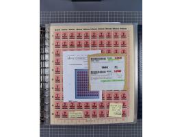 1900/23, reichhaltige und umfangreiche Bogensammlung in 9 Alben, vielfach spezialisiert nach Plattennummern, Farben und Typen