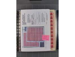 1900/23, reichhaltige und umfangreiche Bogensammlung in 9 Alben, vielfach spezialisiert nach Plattennummern, Farben und Typen