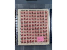 1900/23, reichhaltige und umfangreiche Bogensammlung in 9 Alben, vielfach spezialisiert nach Plattennummern, Farben und Typen