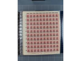 1900/23, reichhaltige und umfangreiche Bogensammlung in 9 Alben, vielfach spezialisiert nach Plattennummern, Farben und Typen