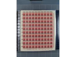 1900/23, reichhaltige und umfangreiche Bogensammlung in 9 Alben, vielfach spezialisiert nach Plattennummern, Farben und Typen