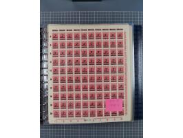 1900/23, reichhaltige und umfangreiche Bogensammlung in 9 Alben, vielfach spezialisiert nach Plattennummern, Farben und Typen