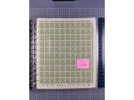 1900/23, reichhaltige und umfangreiche Bogensammlung in 9 Alben, vielfach spezialisiert nach Plattennummern, Farben und Typen