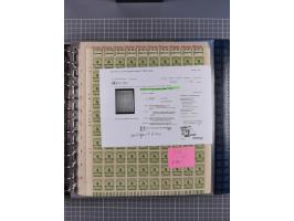 1900/23, reichhaltige und umfangreiche Bogensammlung in 9 Alben, vielfach spezialisiert nach Plattennummern, Farben und Typen