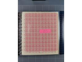 1900/23, reichhaltige und umfangreiche Bogensammlung in 9 Alben, vielfach spezialisiert nach Plattennummern, Farben und Typen