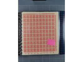 1900/23, reichhaltige und umfangreiche Bogensammlung in 9 Alben, vielfach spezialisiert nach Plattennummern, Farben und Typen