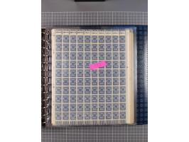 1900/23, reichhaltige und umfangreiche Bogensammlung in 9 Alben, vielfach spezialisiert nach Plattennummern, Farben und Typen