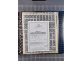 1900/23, reichhaltige und umfangreiche Bogensammlung in 9 Alben, vielfach spezialisiert nach Plattennummern, Farben und Typen