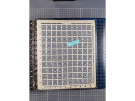 1900/23, reichhaltige und umfangreiche Bogensammlung in 9 Alben, vielfach spezialisiert nach Plattennummern, Farben und Typen