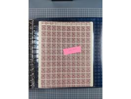 1900/23, reichhaltige und umfangreiche Bogensammlung in 9 Alben, vielfach spezialisiert nach Plattennummern, Farben und Typen