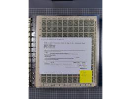 1900/23, reichhaltige und umfangreiche Bogensammlung in 9 Alben, vielfach spezialisiert nach Plattennummern, Farben und Typen